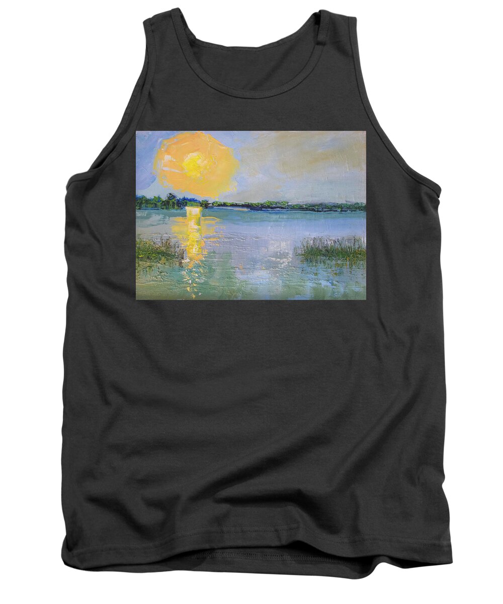 Oils Tank Top featuring the painting Sun Sparkles by TWard