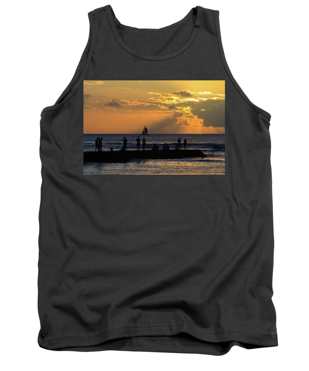 Sunset Tank Top featuring the photograph Sunset on a Perfect Day by Briand Sanderson