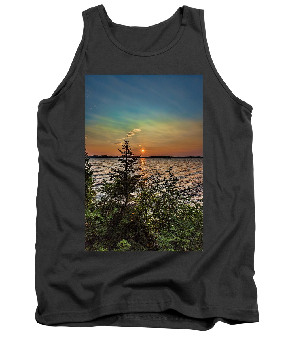 Dog Lake Tank Top featuring the photograph Sunset pine by Joe Holley