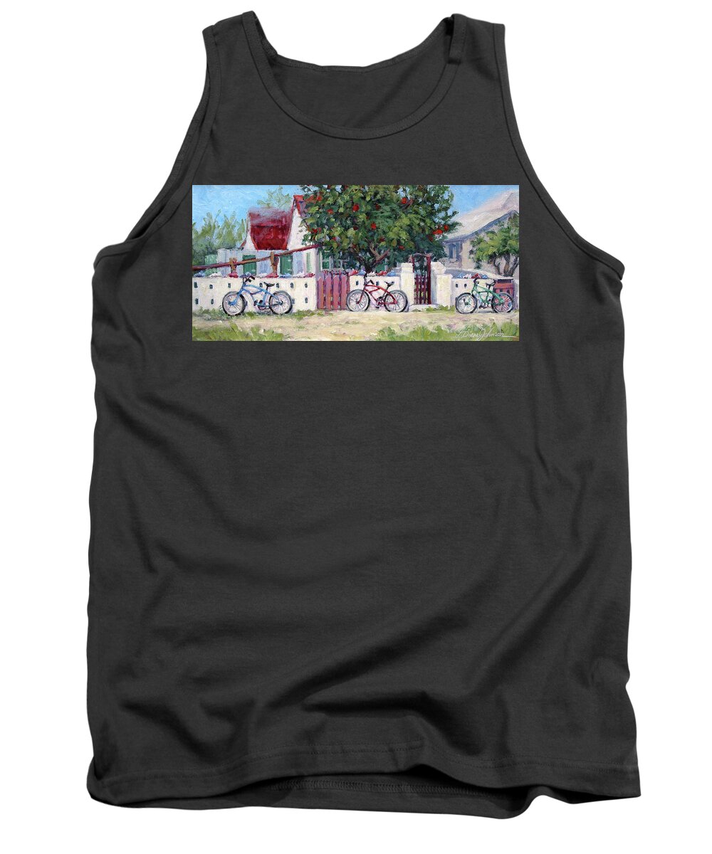 Bicycle Tank Top featuring the painting Suppertime by L Diane Johnson