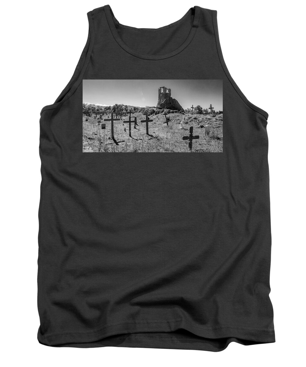 New Mexico Tank Top featuring the photograph Taos Pueblo on a Cloudless Day by S Katz