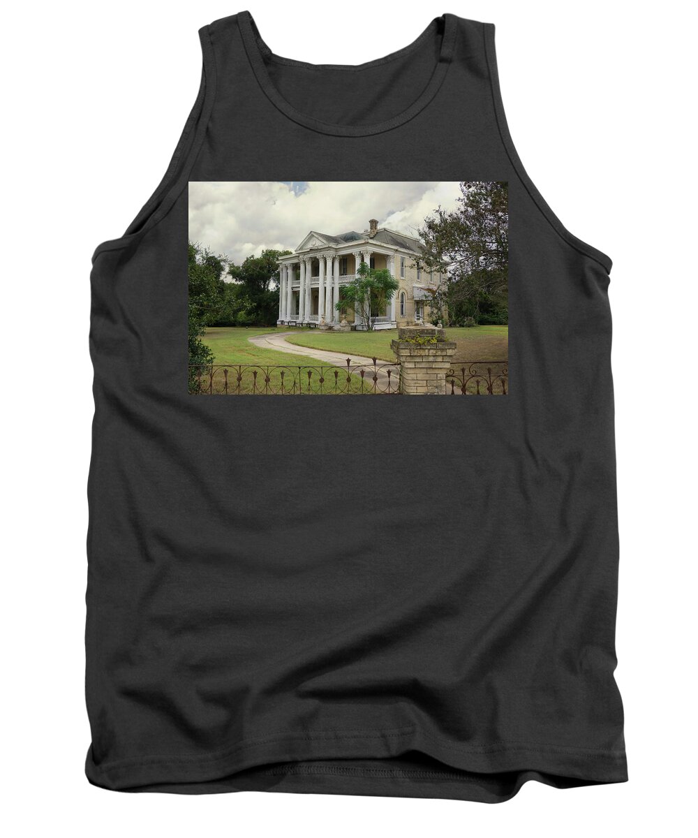 Texas Tank Top featuring the photograph Texas Mansion in Ruin by Kelly Gomez