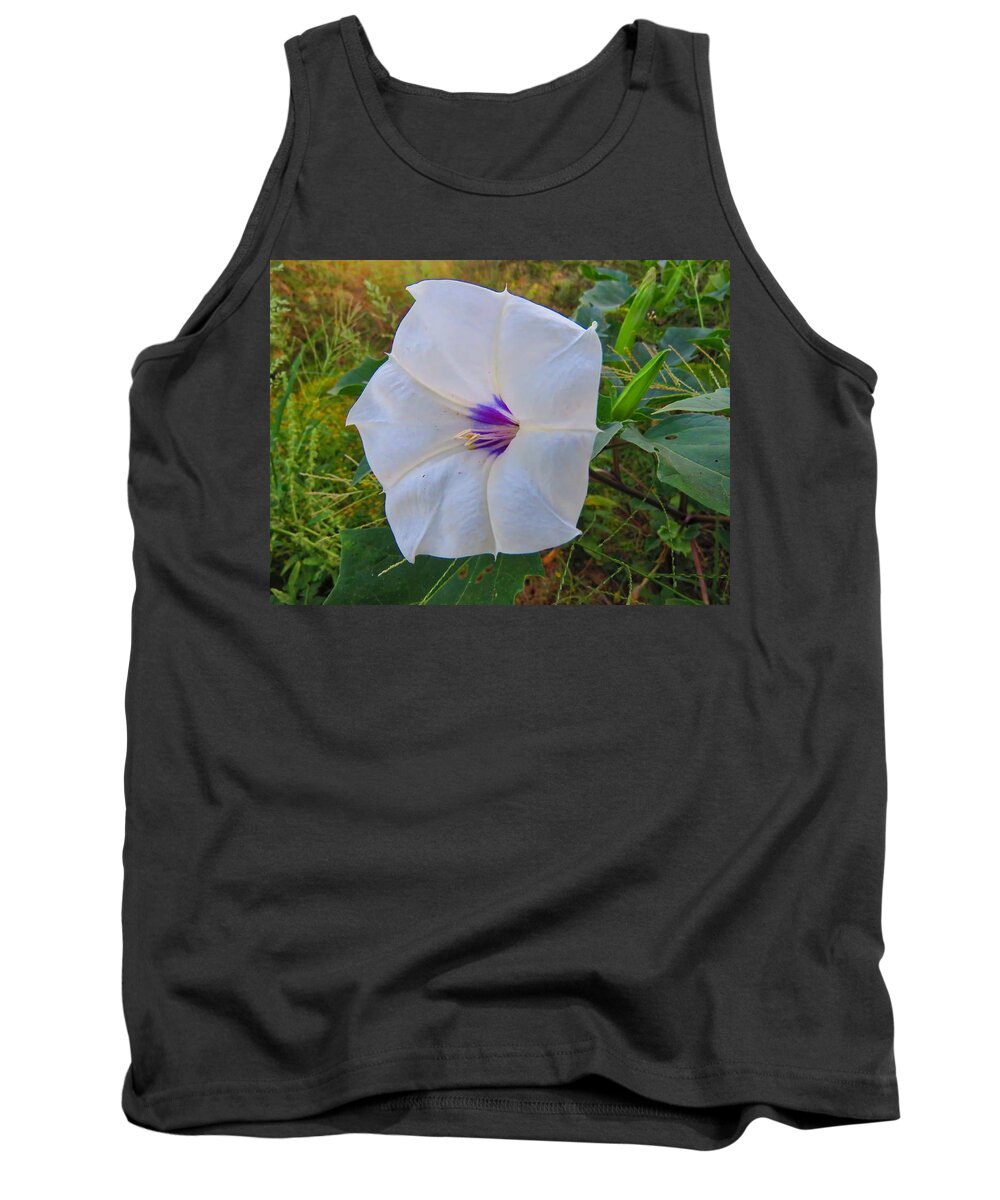 Arizona Tank Top featuring the photograph The Perfect Flower - Sacred Datura by Judy Kennedy