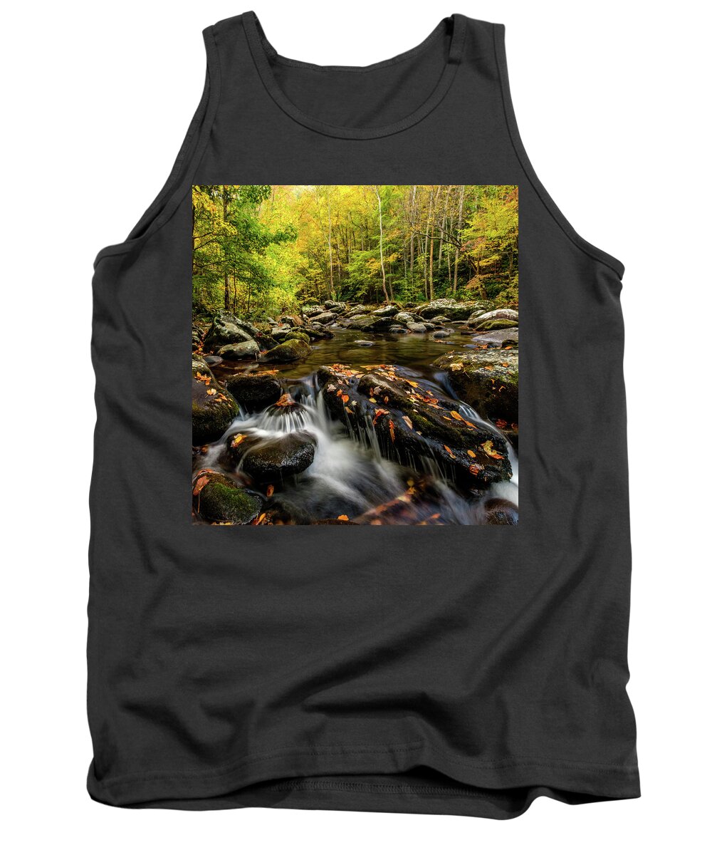 Sunset Tank Top featuring the photograph The Rock by Johnny Boyd