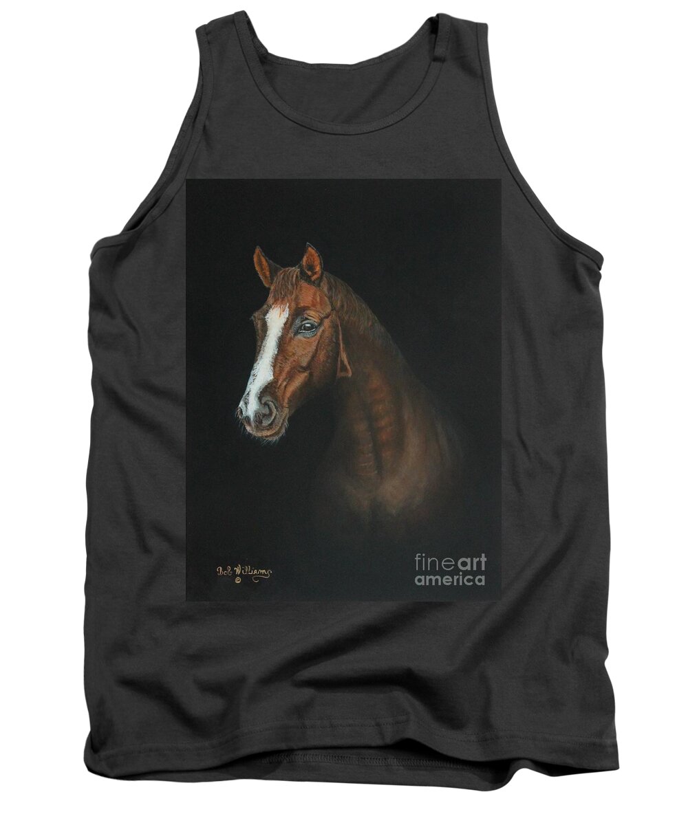 Horse Tank Top featuring the painting The Stallion by Bob Williams