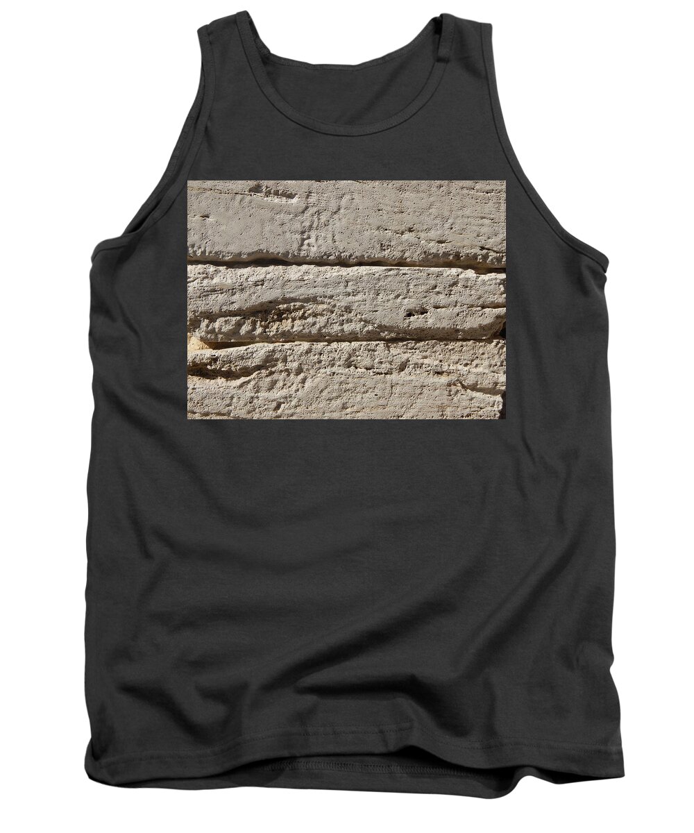 Texture Tank Top featuring the photograph The texture of the natural stone and construction of the wall by Oleg Prokopenko