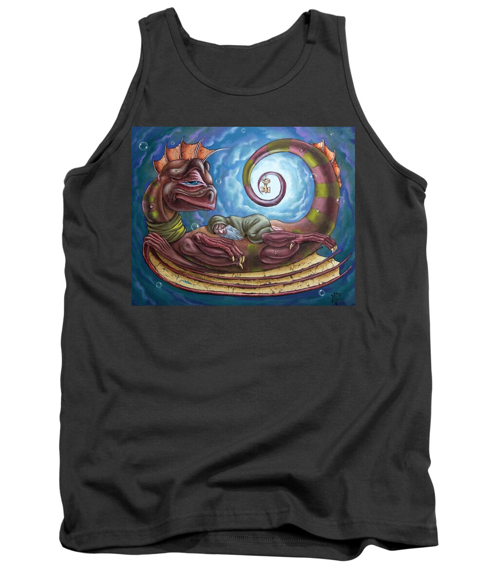 Painting Tank Top featuring the painting The Third dream of a celestial dragon by Victor Molev