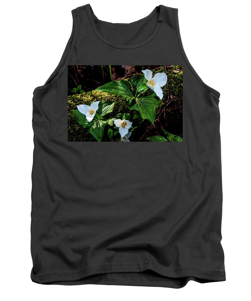 Flowers Tank Top featuring the photograph Trillium Three by Claude Dalley