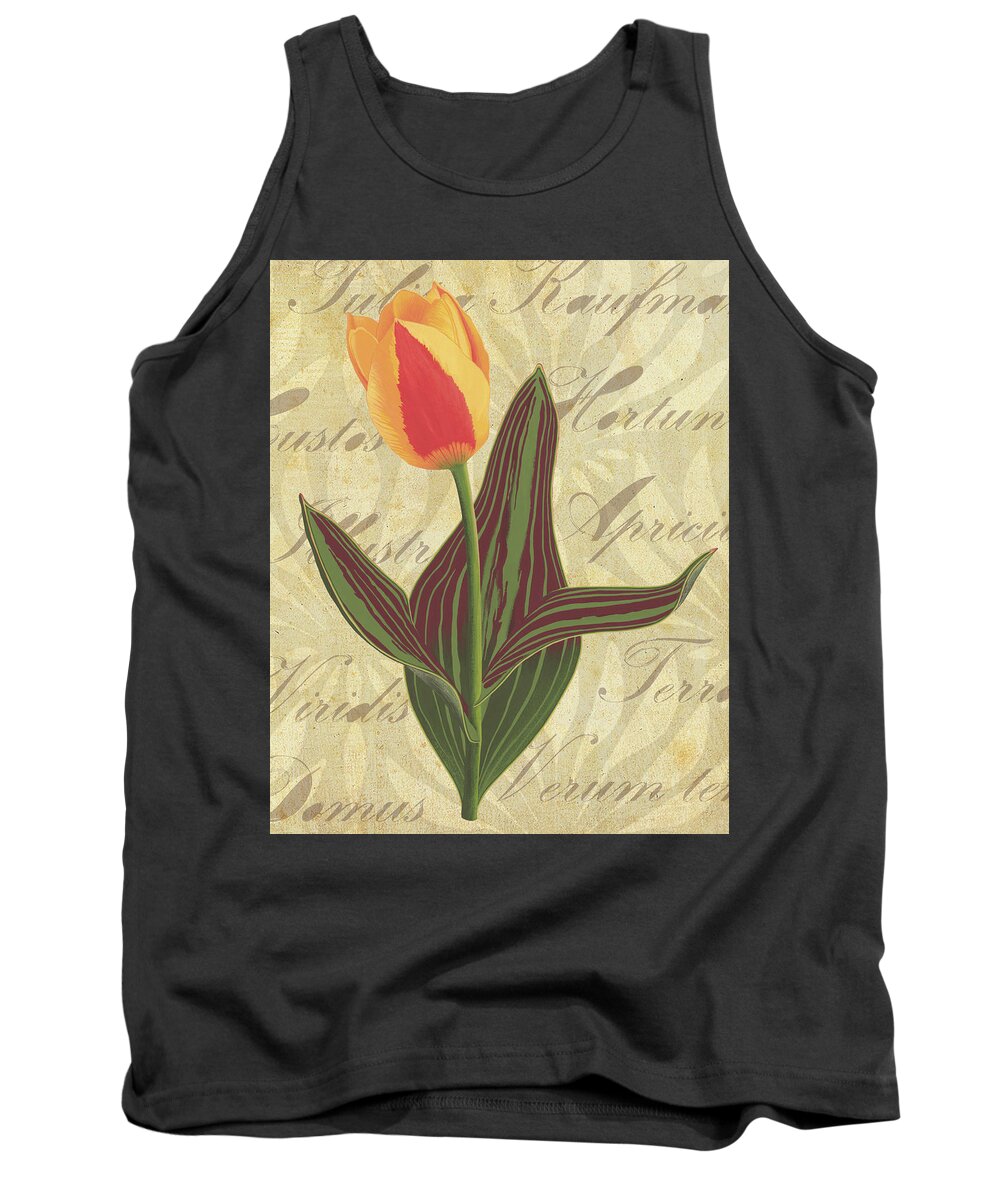 Tulip Tank Top featuring the painting Tulipa Kaufmanniana Spring by Nikita Coulombe
