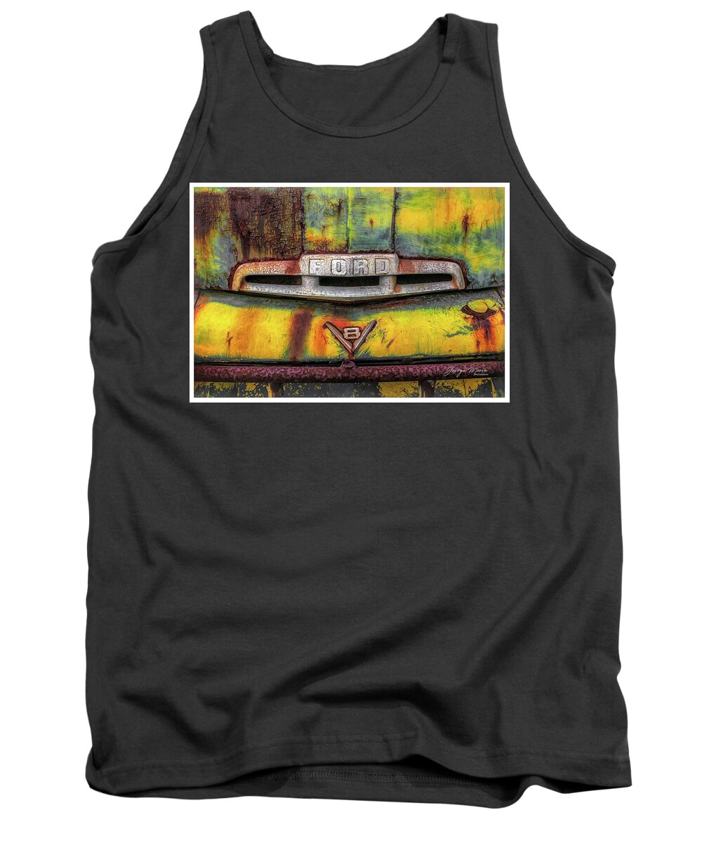 Truck Tank Top featuring the photograph V8 Ford Truck by George Moore