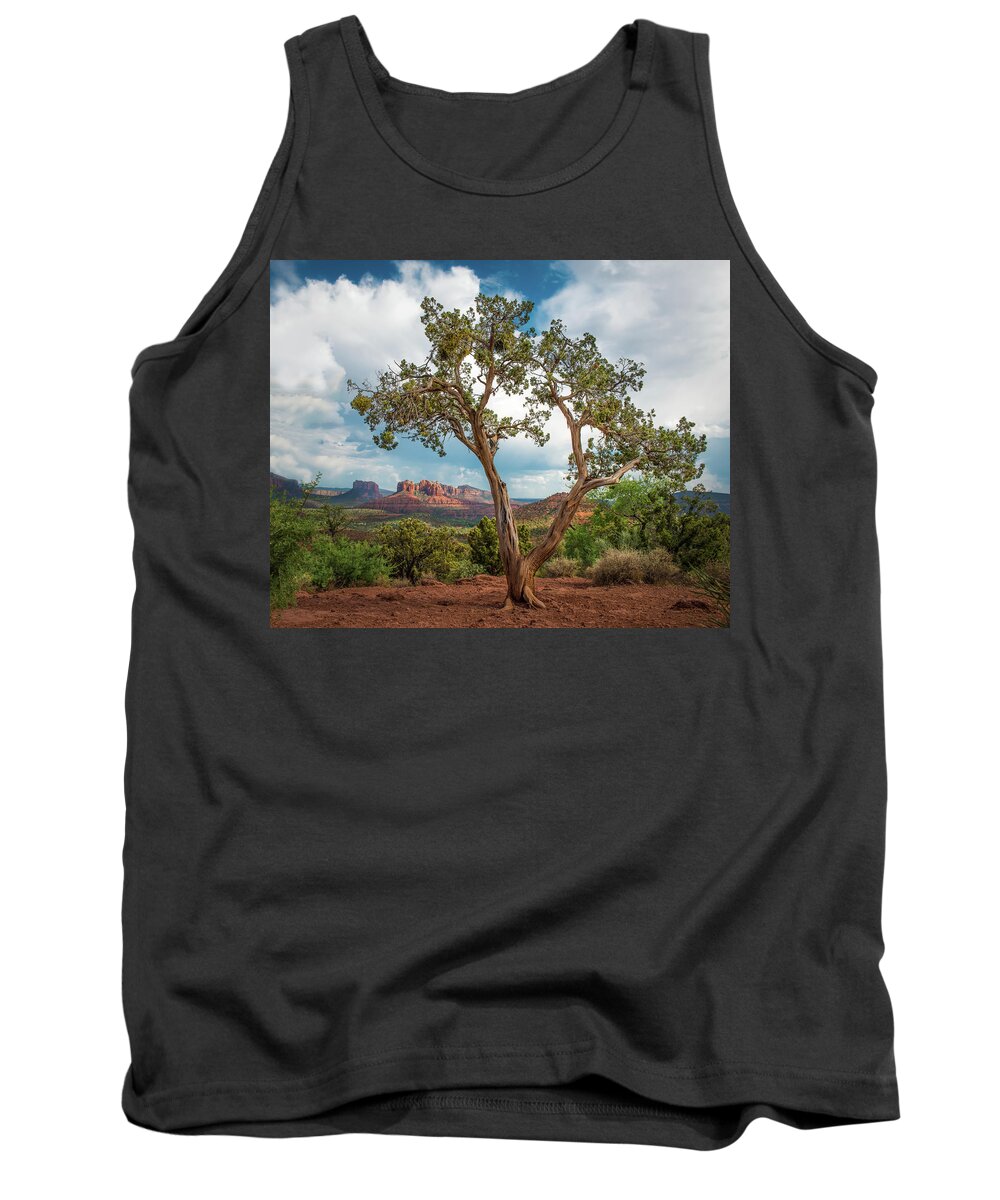 Sedona Tank Top featuring the photograph View From Juniper 1302 by Kenneth Johnson