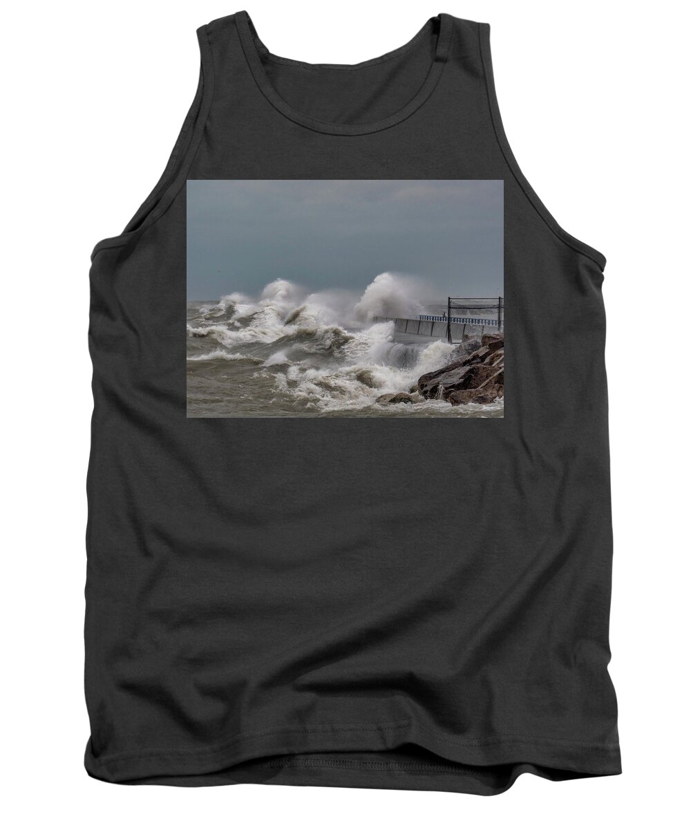 Government Pier Tank Top featuring the photograph Water Power by Kristine Hinrichs