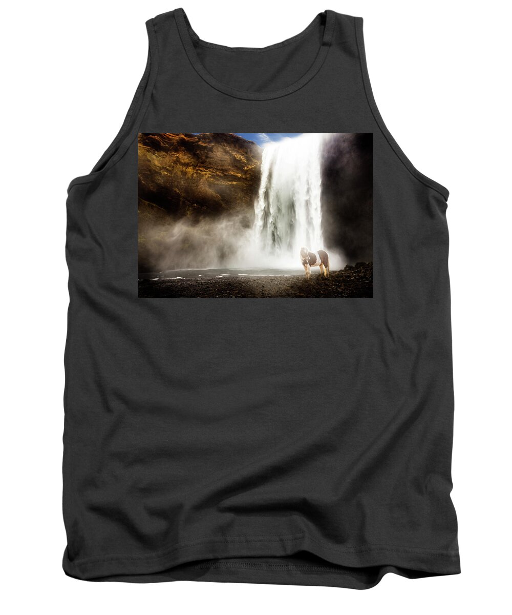 Horse Tank Top featuring the photograph Waterfall #1 by Kathryn McBride