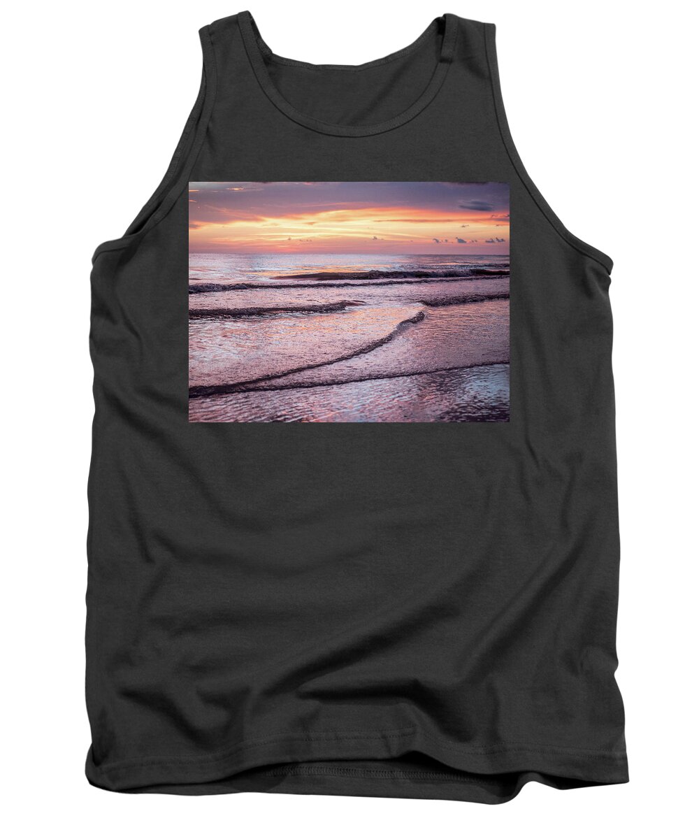 Sunsets Tank Top featuring the photograph Wave Crossing at Sunset.... by David Choate