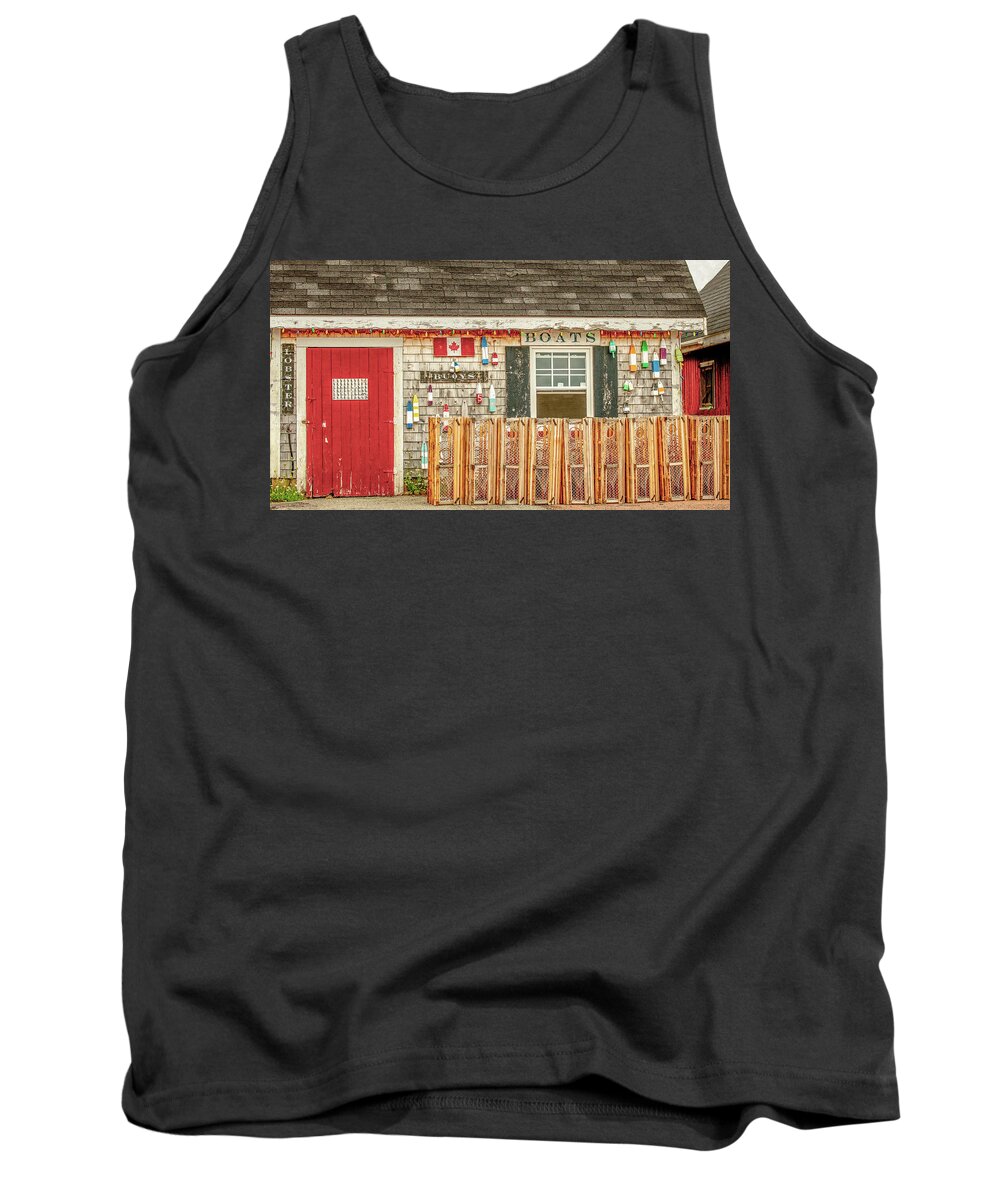 Pei Tank Top featuring the photograph Wharf Side by Marcy Wielfaert
