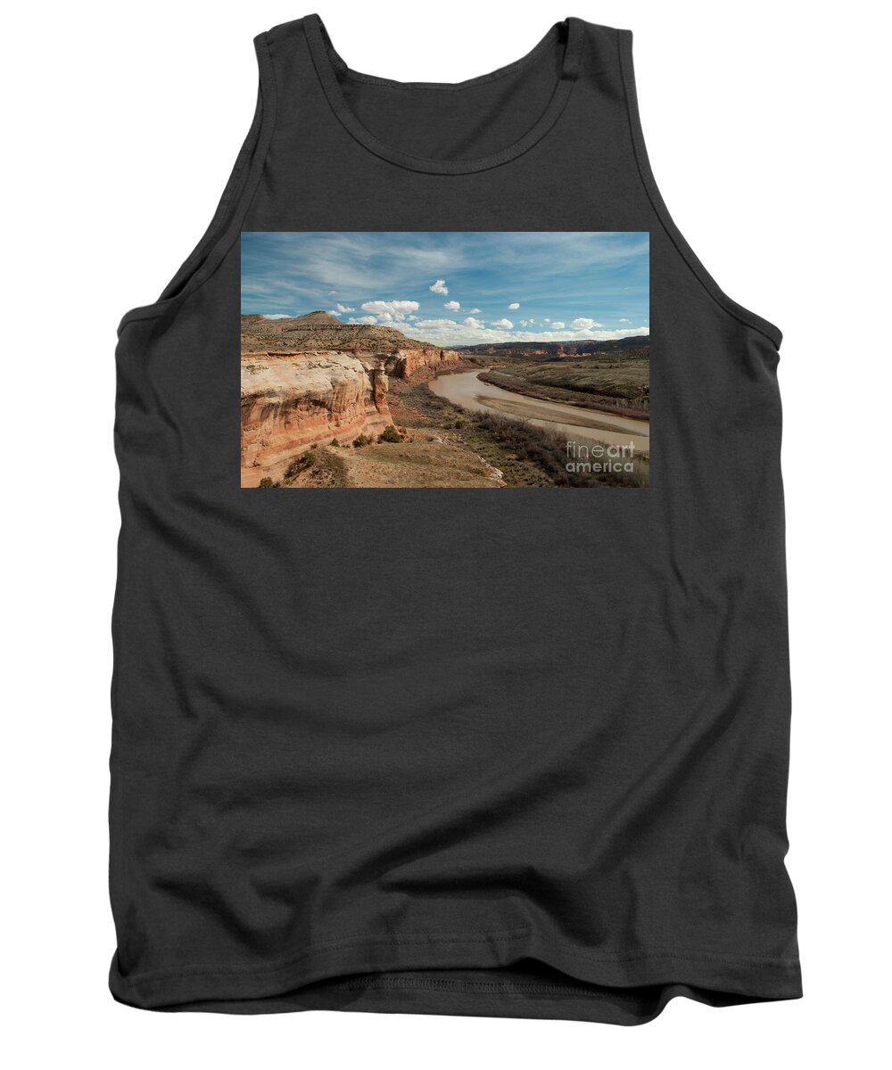 Colorado Tank Top featuring the photograph Winter in Horsethief Canyon by Julia McHugh