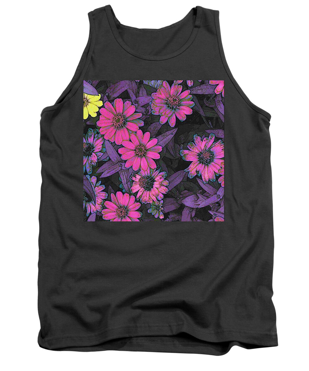 Contrasting Tank Top featuring the photograph Yellow Peeking At Violet by Rod Whyte