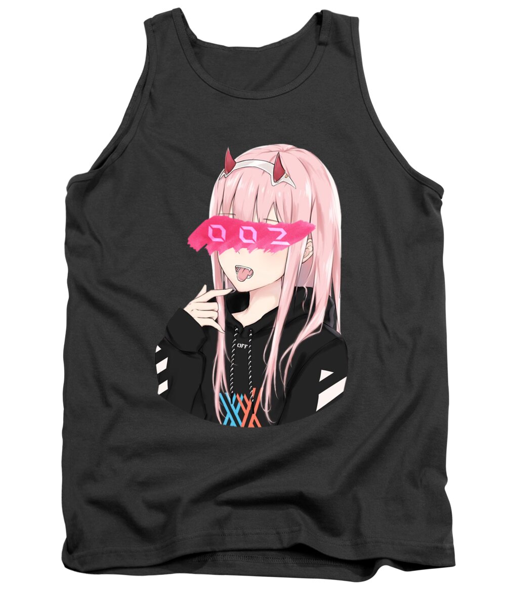 Zero Two Tank Top featuring the painting Zero Two by Reo Anime