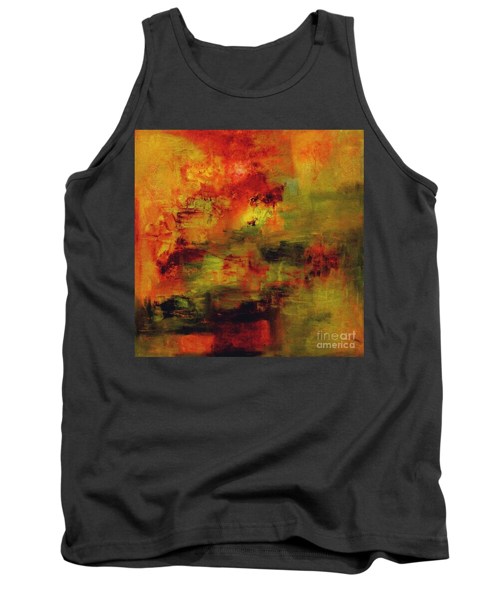 Contemporary Art Tank Top featuring the painting A Conversation by Jeremiah Ray