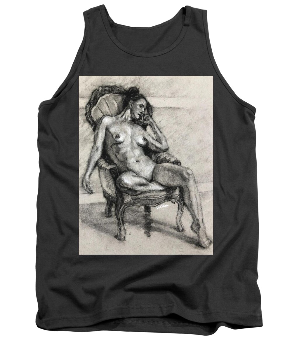  Tank Top featuring the painting Astrid #2 by Jeff Dickson