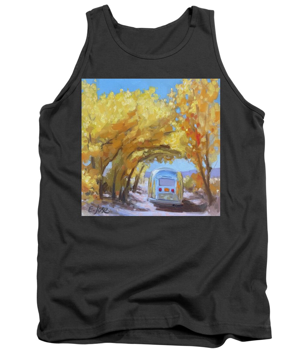 Airstream Tank Top featuring the painting Fall Road Trip #1 by Elizabeth Jose