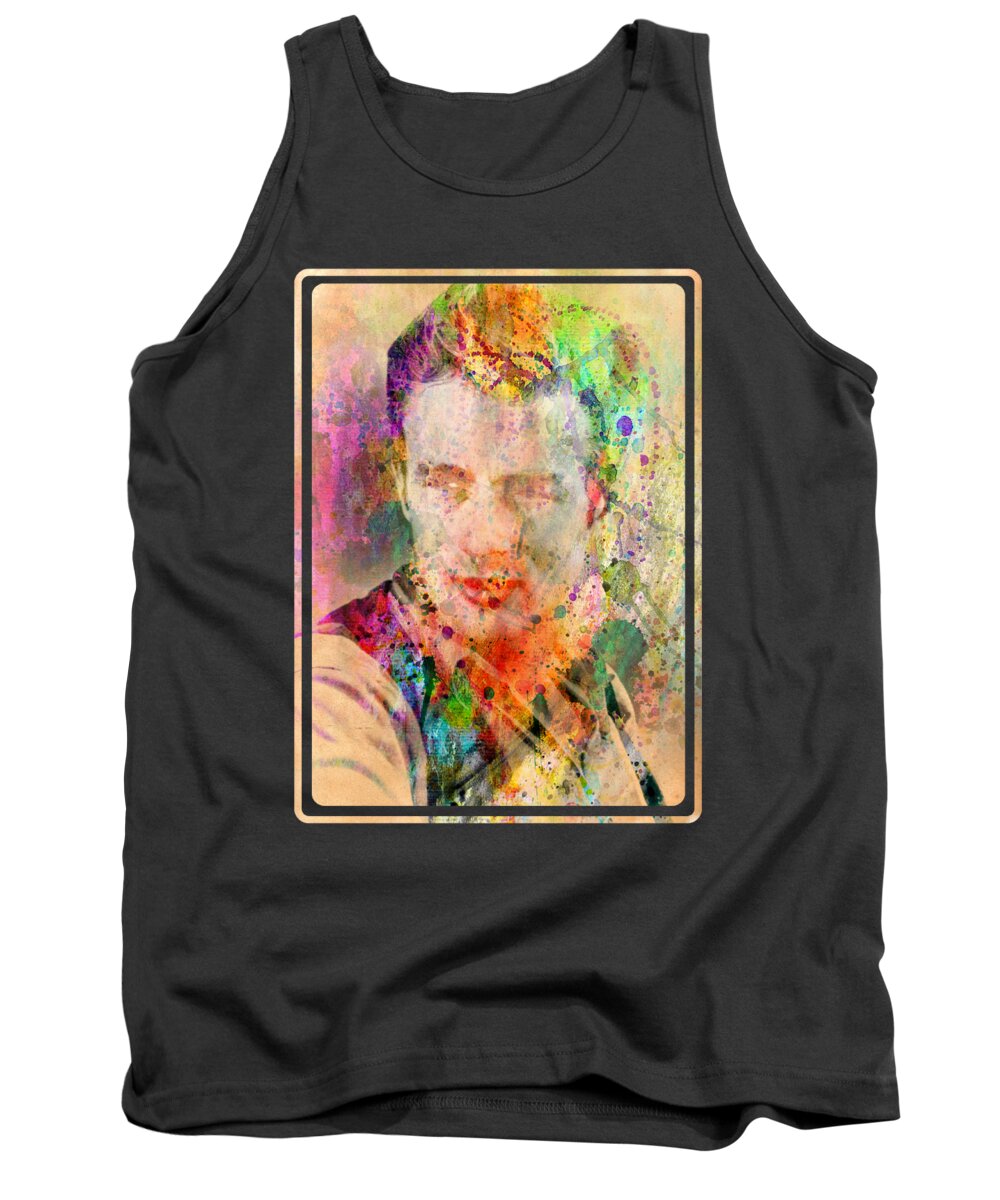 James Dean Tank Top featuring the painting James Dean by Mark Ashkenazi