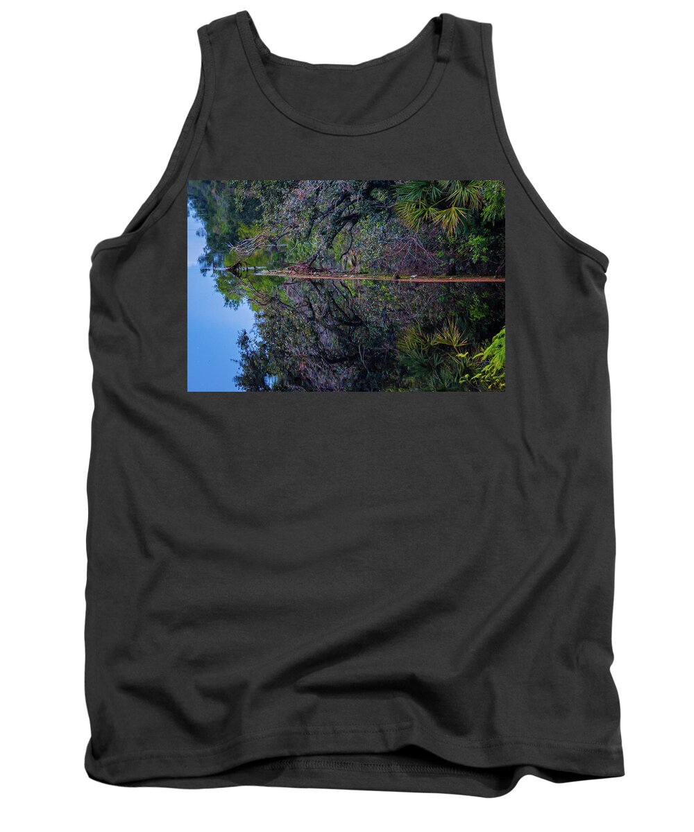 Water Tank Top featuring the photograph Mirror Image #1 by Les Greenwood