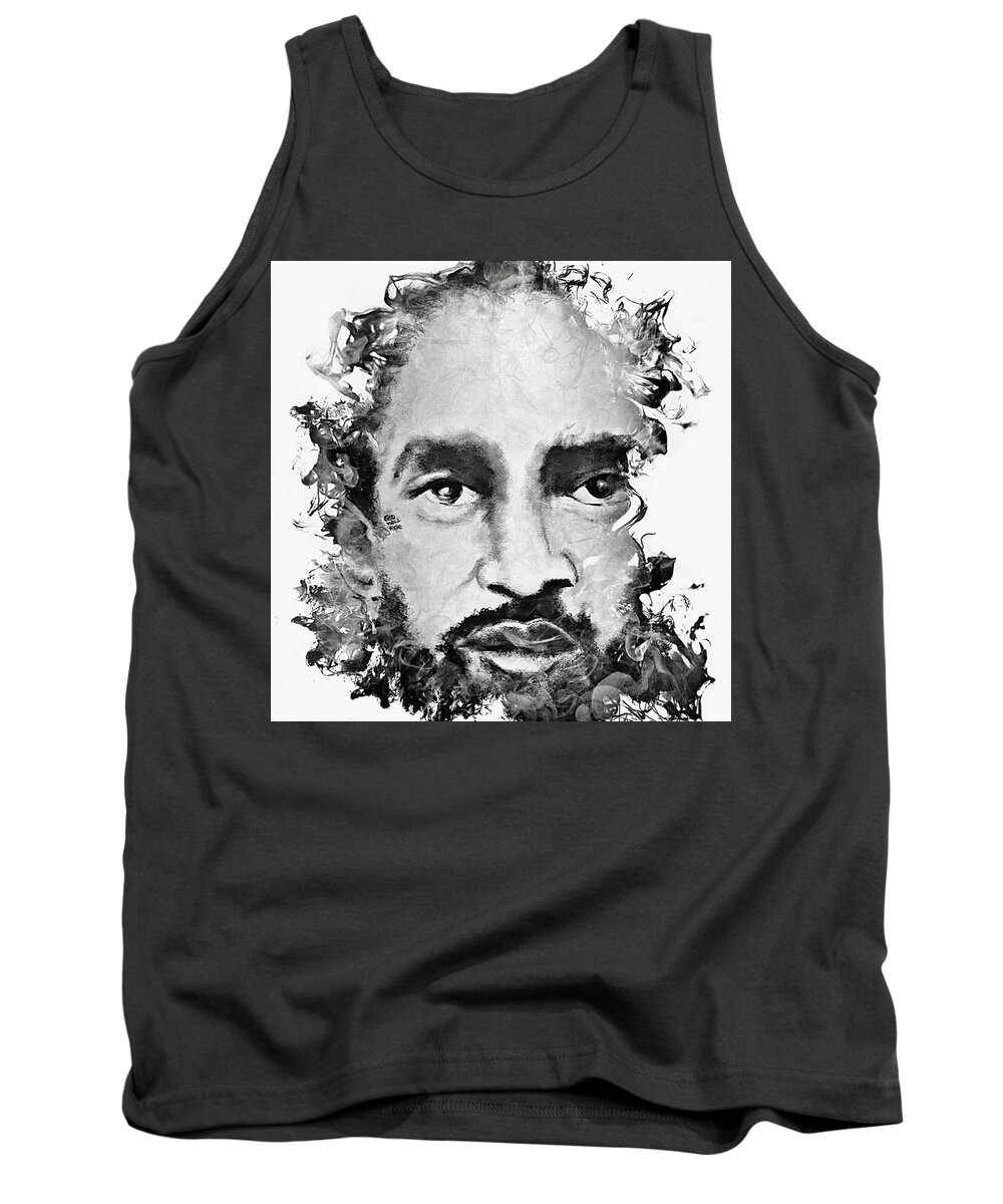  Tank Top featuring the mixed media Nipsey #1 by Angie ONeal