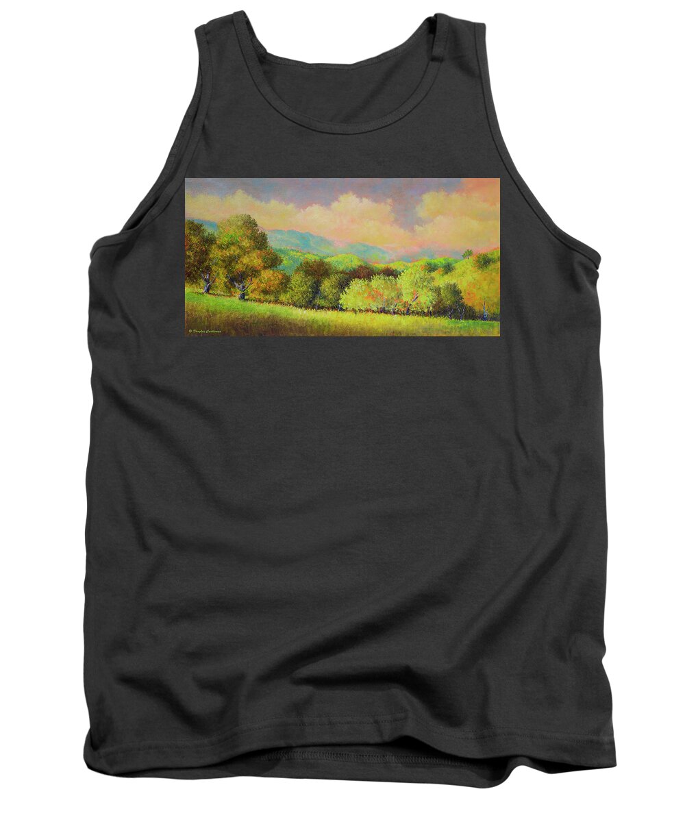 Landscape Tank Top featuring the painting Santa Ynez Hills #1 by Douglas Castleman