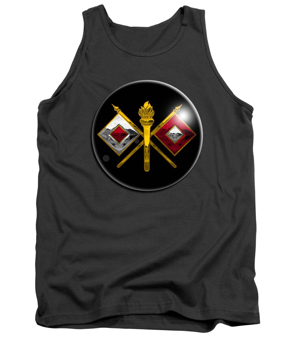 Signal Tank Top featuring the digital art Signal Corps #1 by Bill Richards