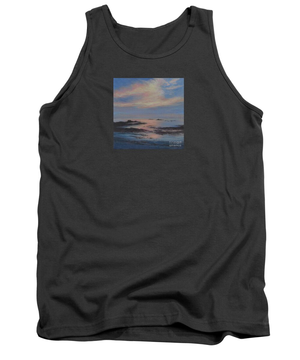 Evening Tank Top featuring the painting Stillness #1 by Valerie Travers