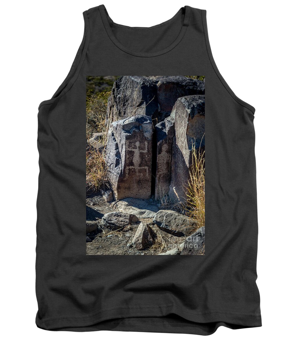Ancient Tank Top featuring the photograph Three Rivers Petroglyphs #15 #1 by Blake Webster