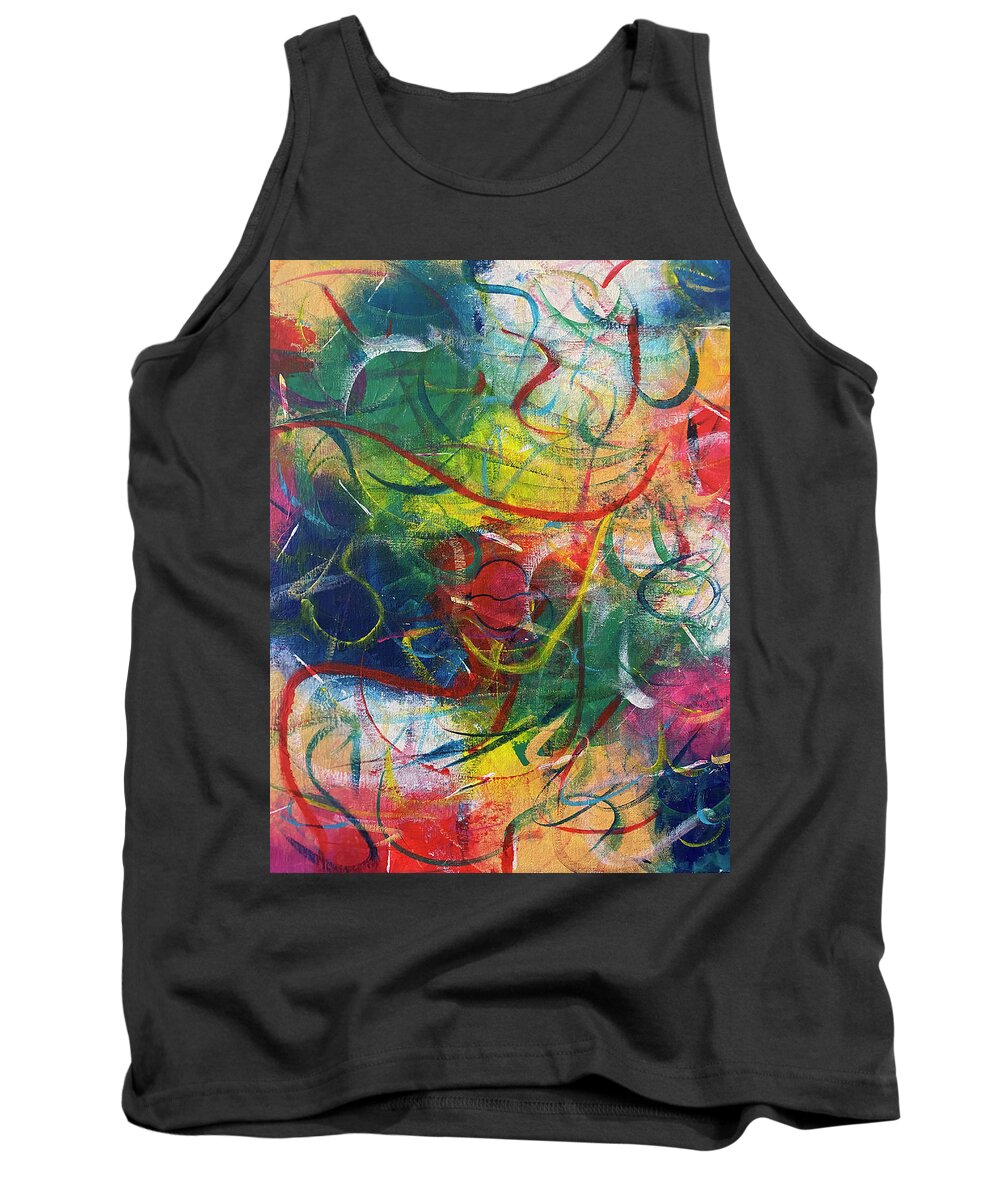 Image Tank Top featuring the painting Woman in a hat by Crystal Stagg