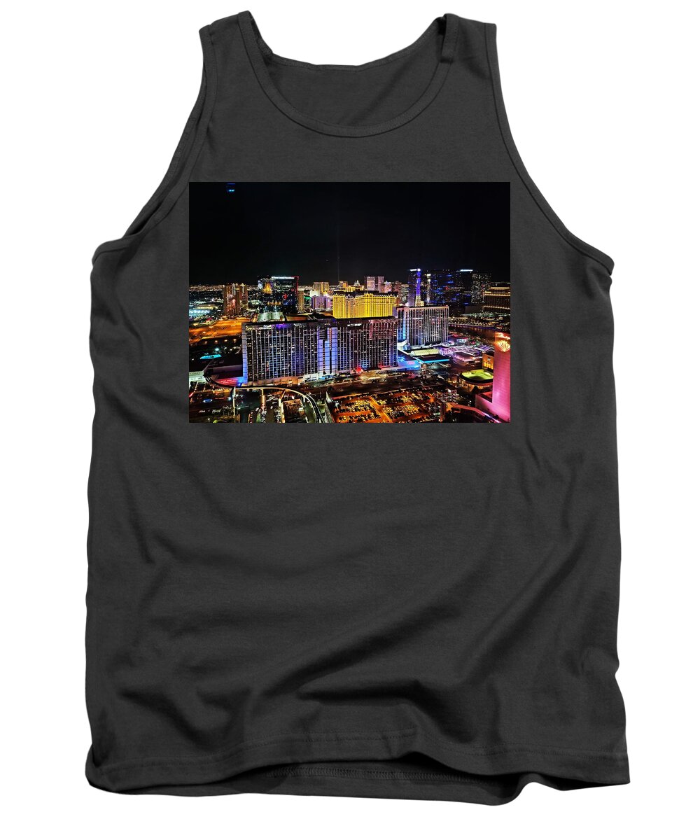 Vegas Lights Tank Top featuring the photograph Vegas baby by Shalane Poole