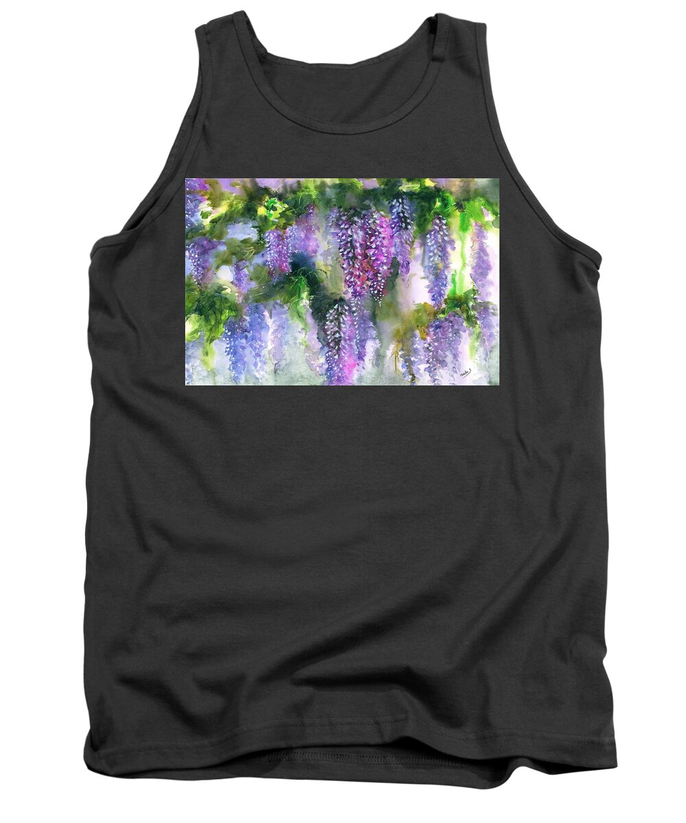 Still Life Tank Top featuring the painting Welcome #2 by Hiroko Stumpf