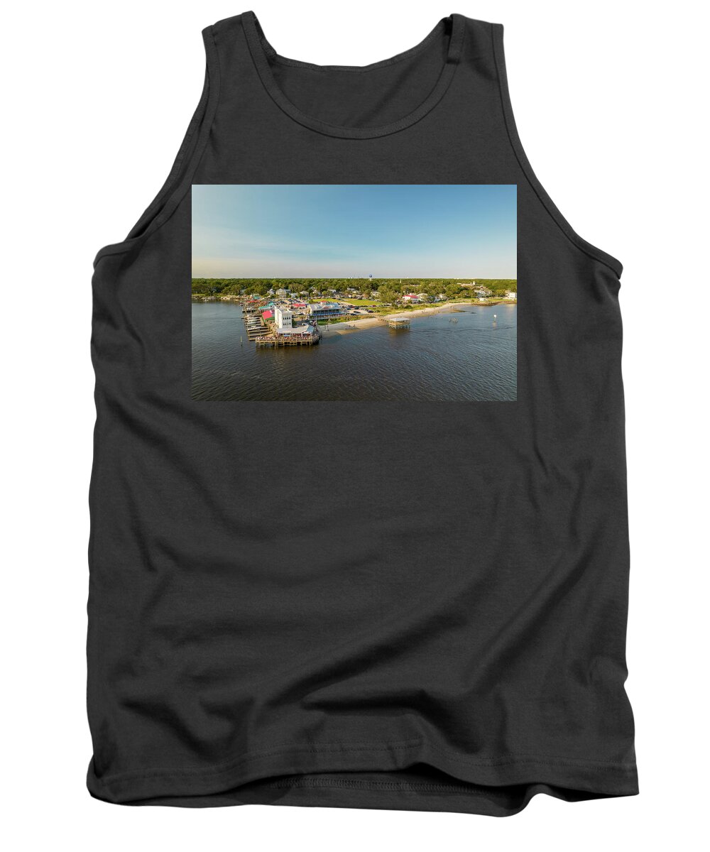 Aerial Tank Top featuring the photograph Southport, NC #10 by Dave Guy
