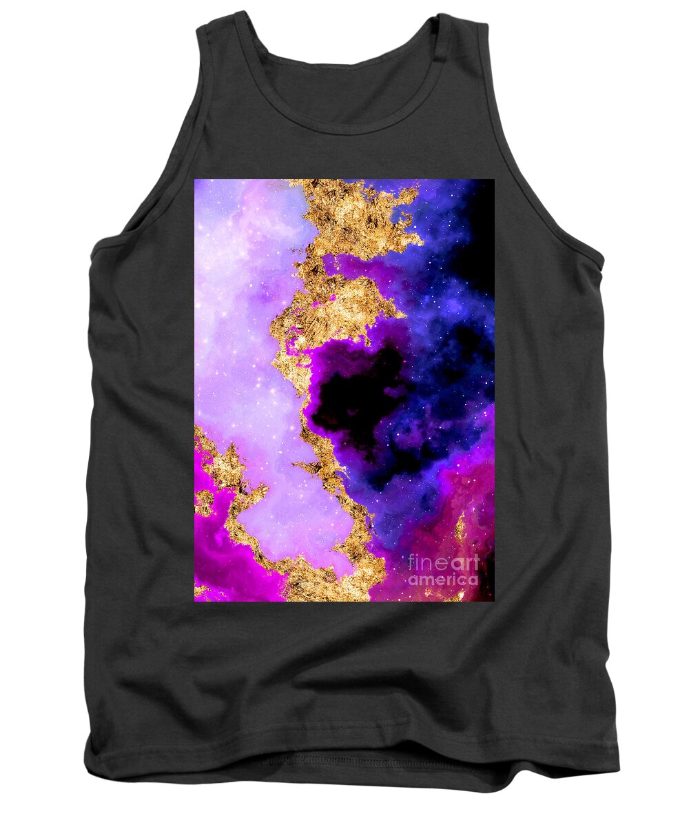 Holyrockarts Tank Top featuring the mixed media 100 Starry Nebulas in Space Abstract Digital Painting 007 by Holy Rock Design
