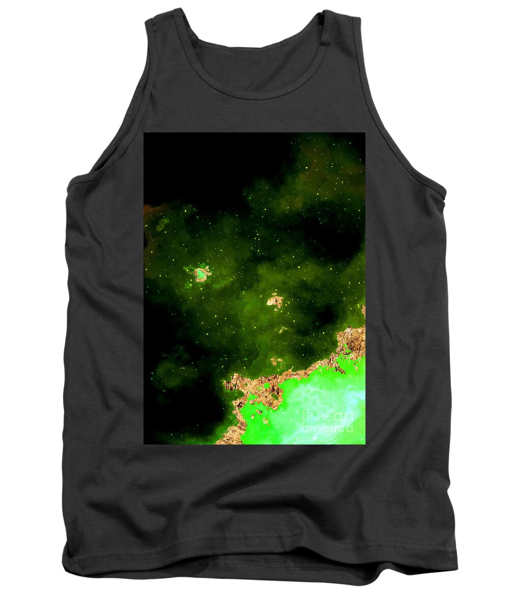 Holyrockarts Tank Top featuring the mixed media 100 Starry Nebulas in Space Abstract Digital Painting 028 by Holy Rock Design