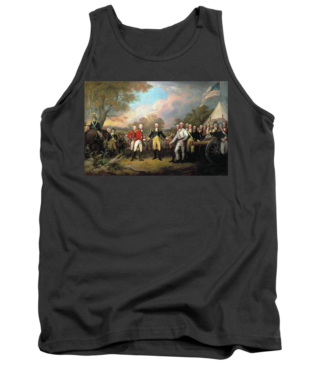 1777 Tank Top featuring the photograph Saratoga - Surrender, 1777 by John Trumbull