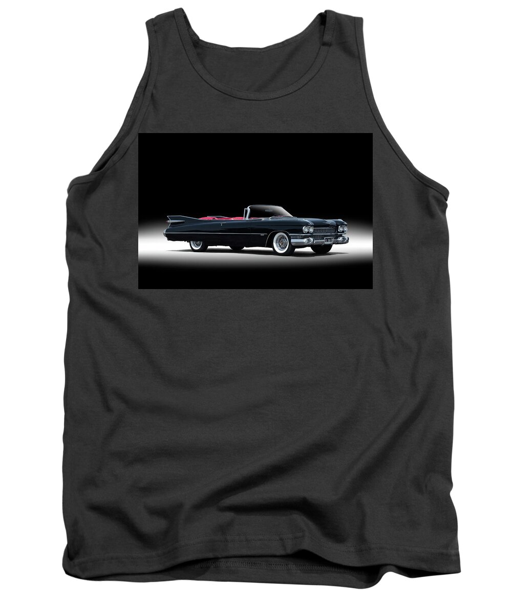Cadillac Tank Top featuring the digital art 1959 Black Series Sixty-Two Cadillac Convertible by Douglas Pittman