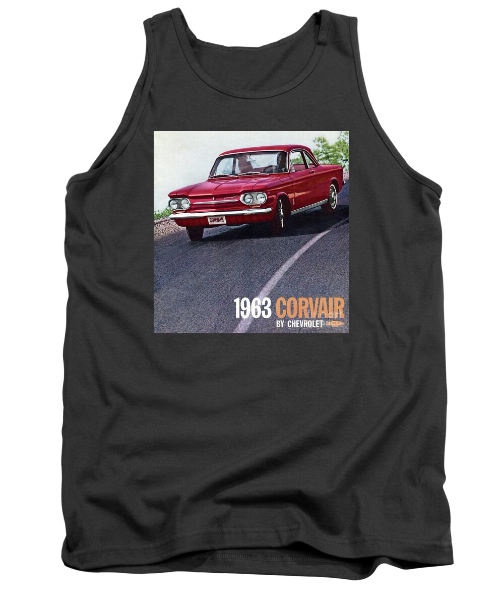 1963 Tank Top featuring the photograph 1963 Corvair Brochure Cover by Ron Long