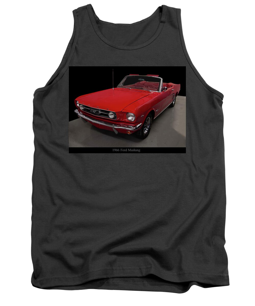 1960s Cars Tank Top featuring the photograph 1966 Ford Mustang Convertible by Flees Photos