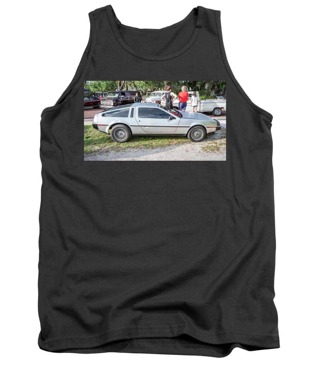 1982 Delorean Dmc Tank Top featuring the photograph 1982 Delorean DMC X106 by Rich Franco