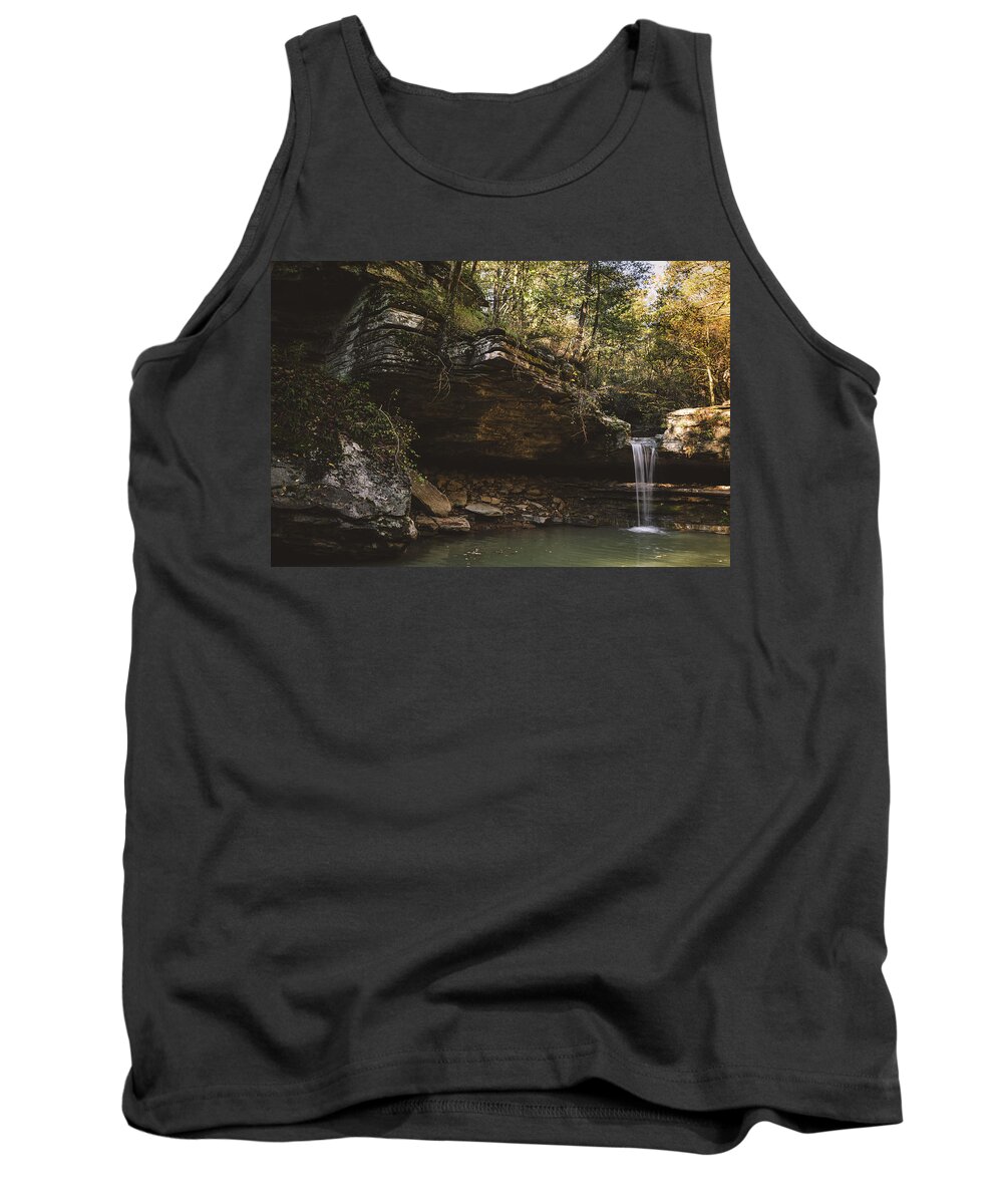 Arkansas Tank Top featuring the photograph Hidden Waterfall by Iris Greenwell