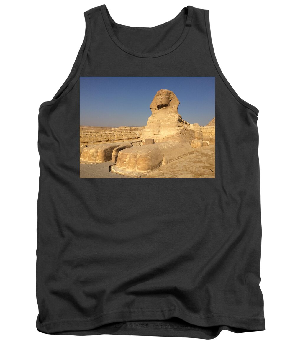 Giza Tank Top featuring the photograph Great Sphinx #20 by Trevor Grassi