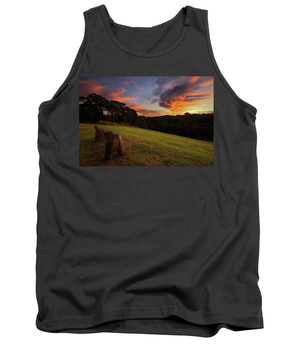 Landscape Tank Top featuring the photograph 2005sunset2 by Nicolas Lombard