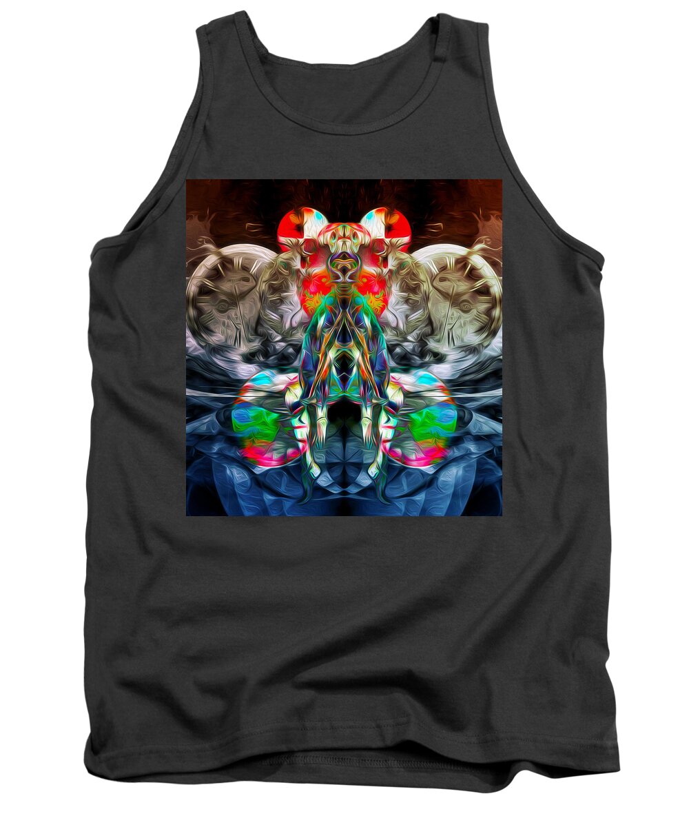 Time Tank Top featuring the digital art 24 Hours by Jeff Malderez
