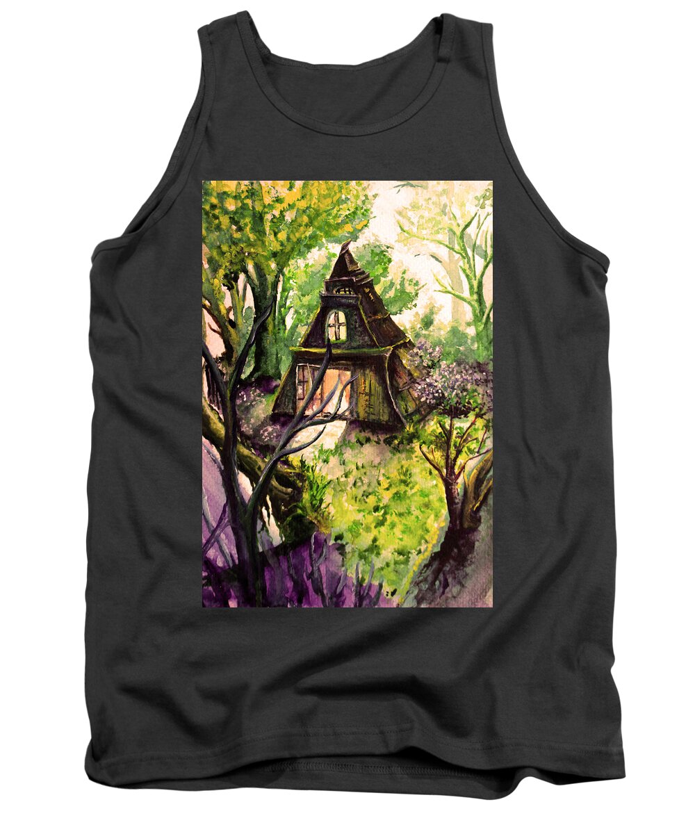 Beautiful Tank Top featuring the painting Home #1 by Medea Ioseliani