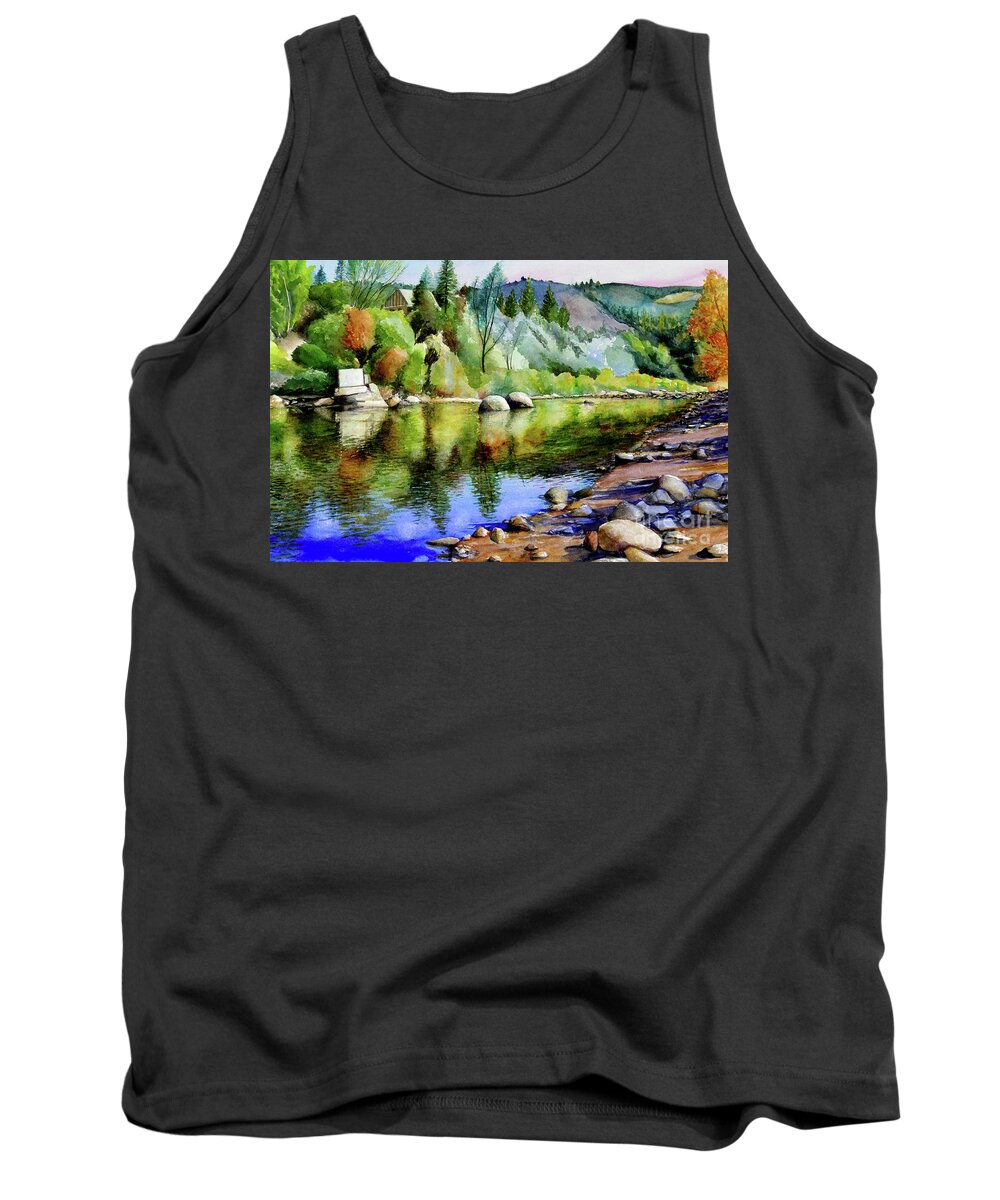 Placer Aarts Tank Top featuring the painting #414 Henningsen Lotus Park #414 by William Lum