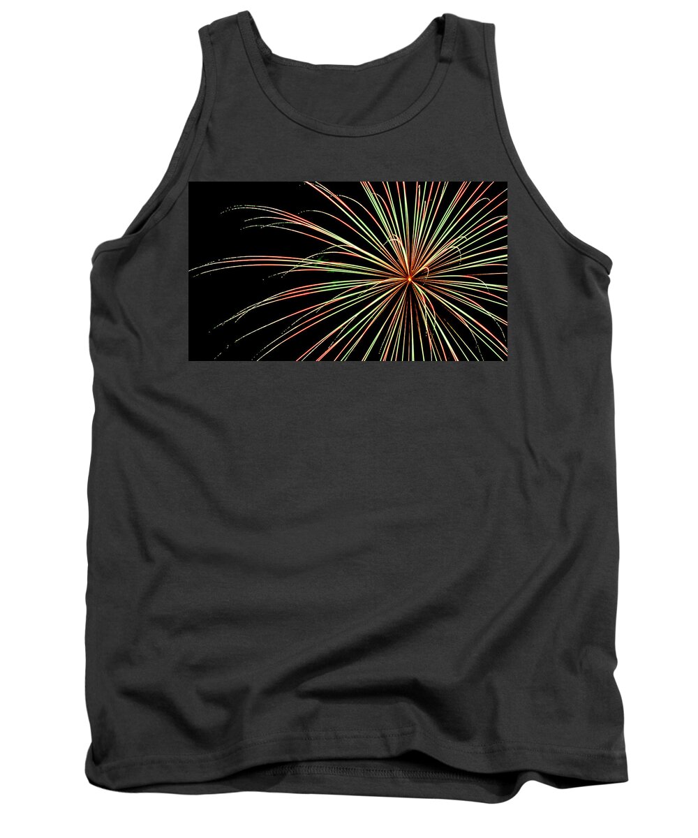 Fireworks Romeoville Tank Top featuring the photograph Fireworks in Romeoville, Illinois #5 by David Morehead